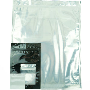 Stand Up Pouches / Mylar Bags 35x45cm (Black/Clear)