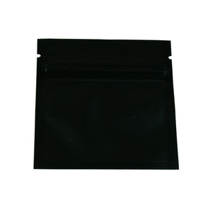 Flat Pouches / Mylar Bags 7x7cm (Matt Black/Clear)