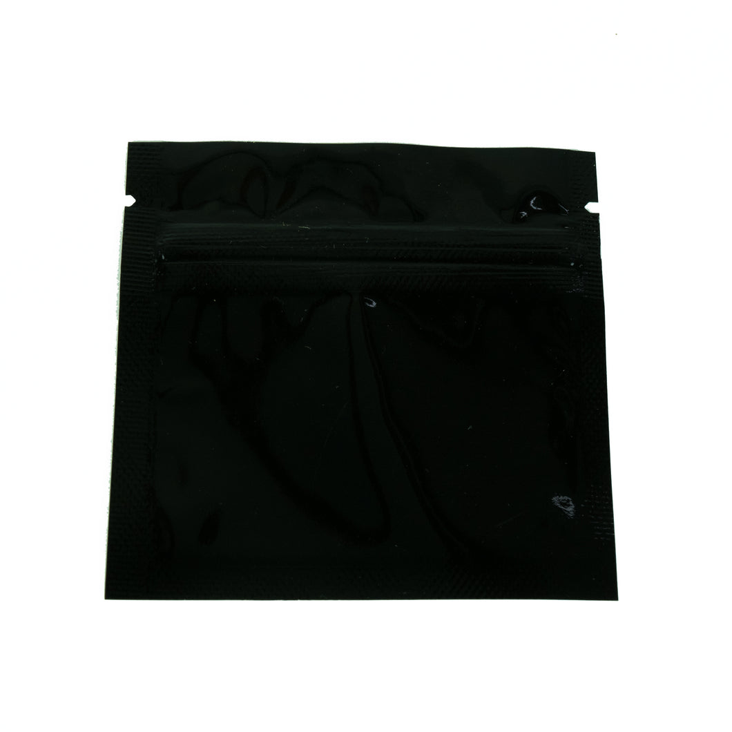 Flat Pouches / Mylar Bags 7x7cm (Black / Clear)